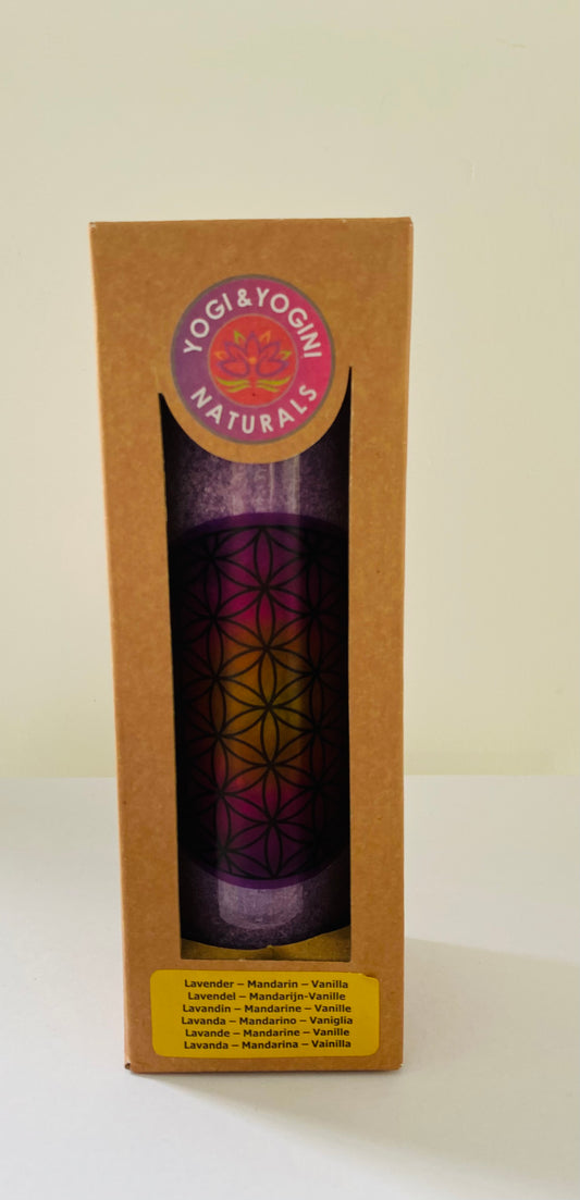 Geurkaars Stearine Bloem Des Levens Paars