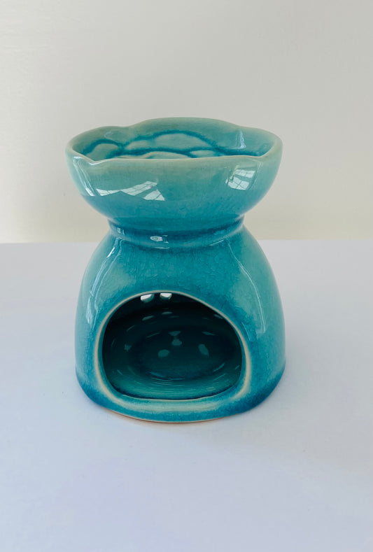 Olieverdamper Levensboom Turquoise keramiek - 11x9,5