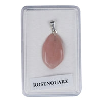 Hanger Trommelsteen rozenkwarts 2cm