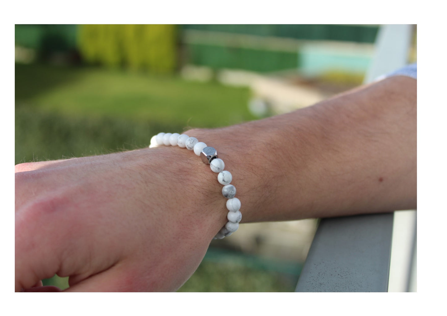 Kogelarmband Pure Stone Howliet 6mm