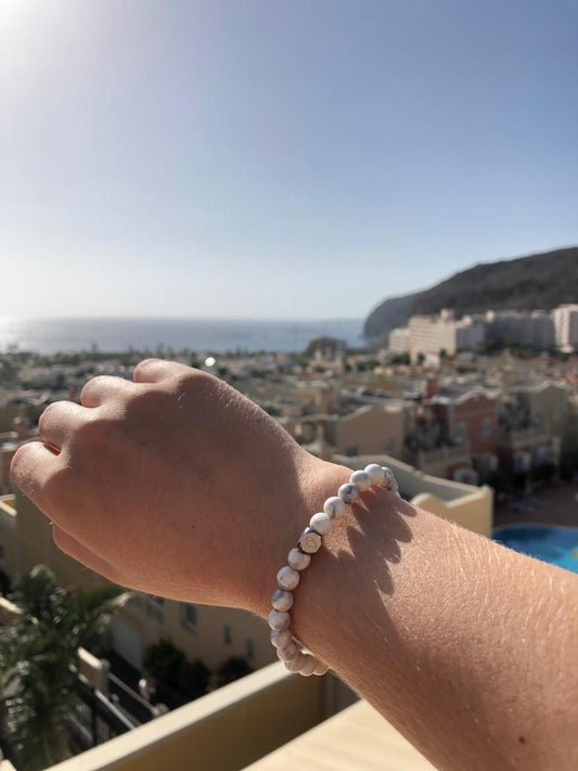 Kogelarmband Pure Stone Howliet 6mm