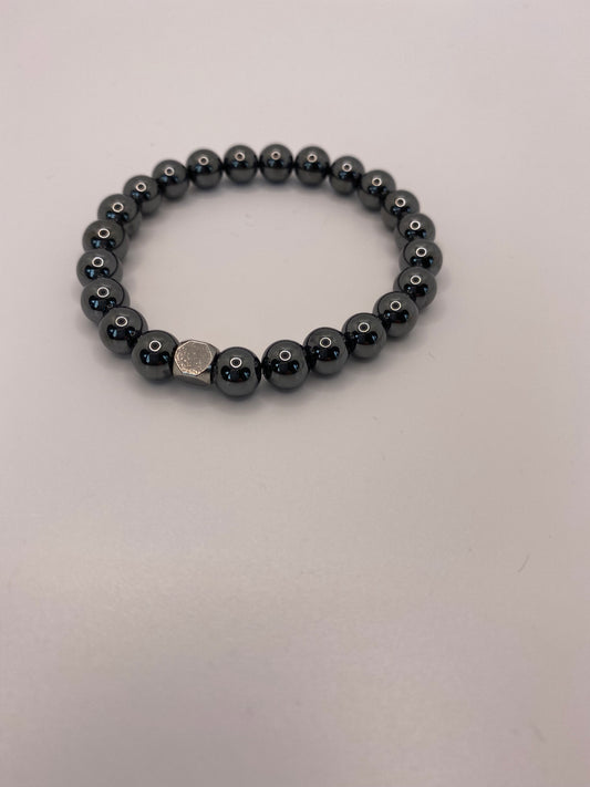 Kogelarmband Pure Stone Hematiet 8mm