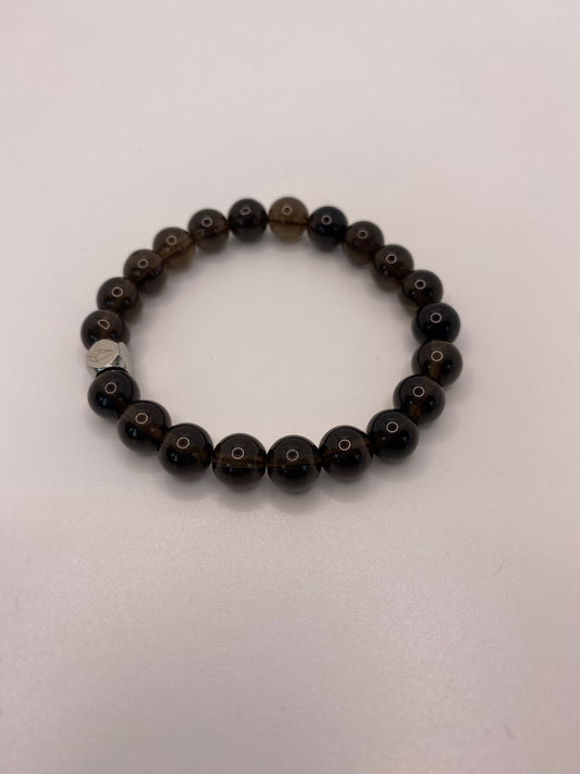 Kogelarmband Pure Stone Rookkwarts 8mm