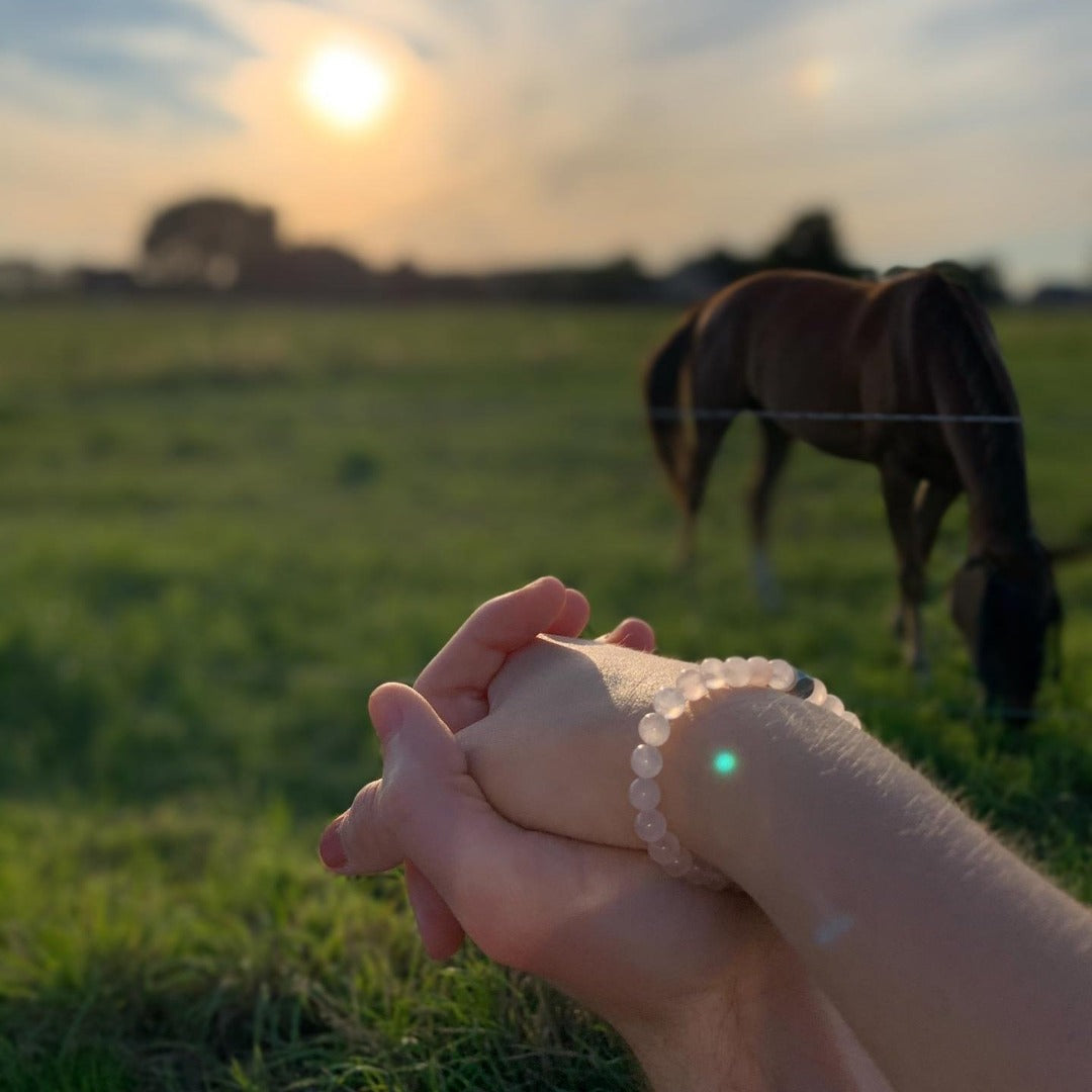 Kogelarmband Pure Stone Rozenkwarts 6mm
