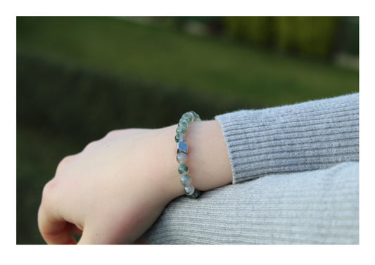 Kogelarmband Pure Stone Mosagaat 6mm