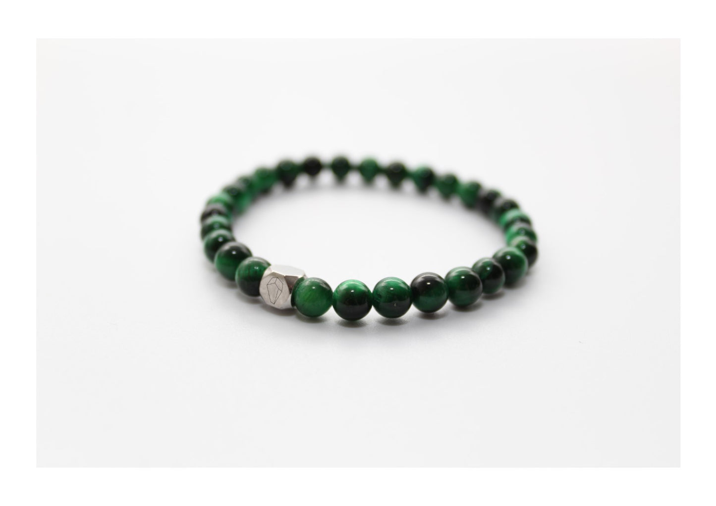 Kogelarmband Pure Stone Groene tijgeroog 6mm