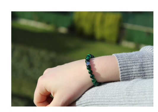 Kogelarmband Pure Stone Groene tijgeroog 6mm