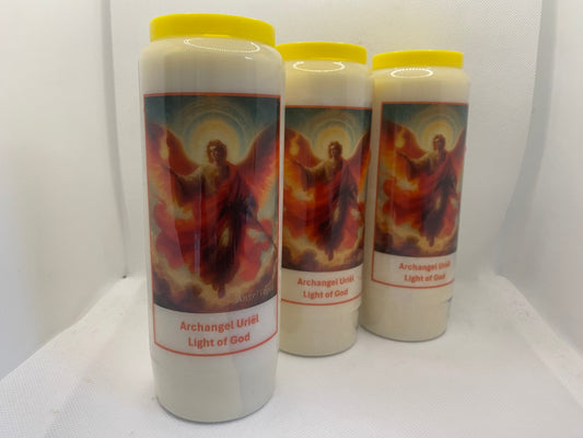 Kaarsen Aartsengel Uriël - 3 stuks