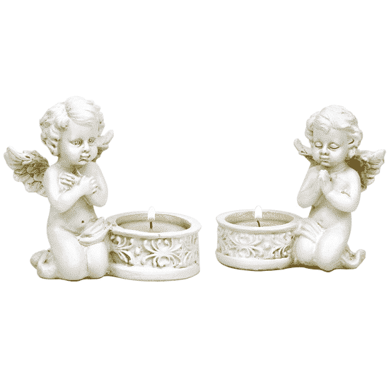 Engel Cupido met Waxinelichthouder – 10 cm