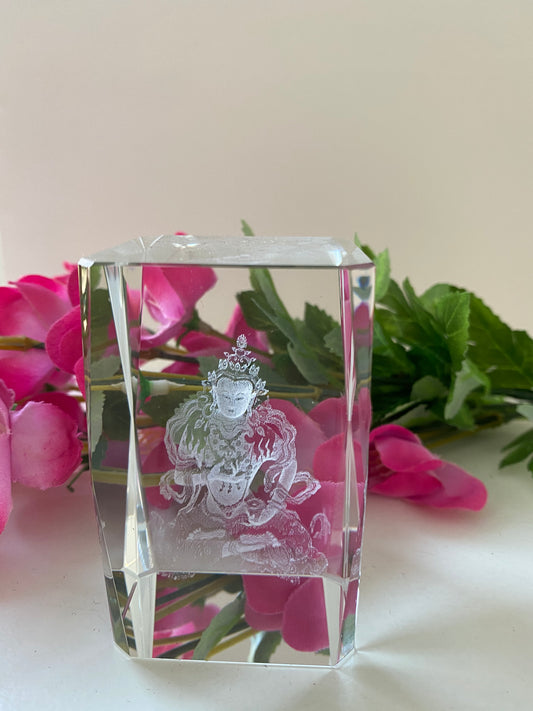 Kristal laser Vajrasavatta Boeddha AA - 8x5x5cm