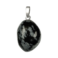 Hanger Trommelsteen Obsidiaan 2cm