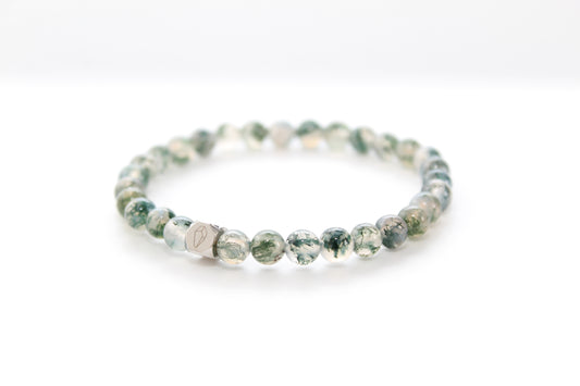 Kogelarmband Pure Stone Mosagaat 6mm